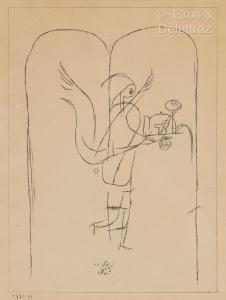 KLEE Paul 1879-1940,Nach ou Un génie sert un petit déjeuner,1915/1929,Gros-Delettrez FR 2024-04-16