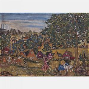 KLEIN A 1900-1900,Country Village Scene with Figures,1933,Gray's Auctioneers US 2016-03-02
