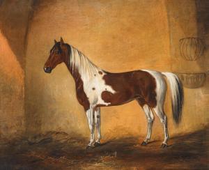 KLEIN JOHANN ADAM 1792-1875,A horse in a stable,1859,Palais Dorotheum AT 2023-09-07