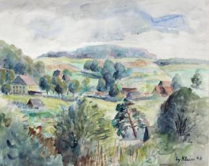 KLEIN Ly 1898-1968,Landschaft (wohl bei Ensheim),1947,DAWO Auktionen DE 2013-07-31