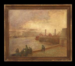KLEIN Samuel 1900-1900,Out of Work,1936,New Orleans Auction US 2014-05-18
