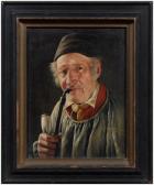 KLEIN Wilhelm 1821-1897,older gentleman smoking a pipe,Brunk Auctions US 2008-01-05