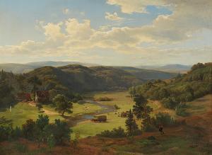 KLEIN Wilhelm 1821-1897,Sommerliche Landschaft,1851,Von Zengen DE 2020-11-27