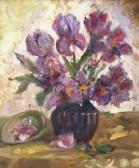 KLEINBARDT WEGER Marie 1882-1980,Irises in Vase alongside Shell,iGavel US 2014-03-28