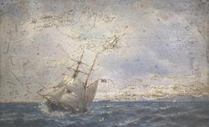 KLEINEH Oscar 1846-1919,Schooner in a rough sea,1846,Halls GB 2019-11-06