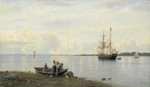 KLEINEH Oscar 1846-1919,Segelschiff auf Reede vor der finnischen Küste,Galerie Bassenge 2019-11-28
