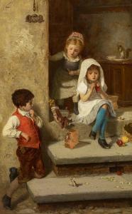 KLEINMICHEL Julius 1846-1892,Playing Kids,Van Ham DE 2021-11-18
