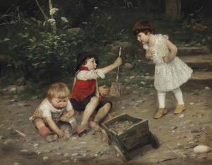 KLEINMICHEL Julius 1846-1892,Playtime,Christie's GB 2013-05-07