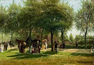 KLEINMICHEL Julius 1846-1892,Sunday Afternoon on the Grafenberger Chausee,1877,Van Ham DE 2015-05-15