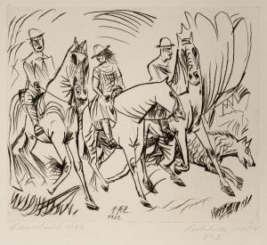 KLEINSCHMIDT Paul 1883-1949,Szene aus Don Quijote,1922,Schmidt Kunstauktionen Dresden DE 2024-03-02