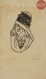 KLEISS Hans 1901-1973,Portraits caricaturaux de juifs algériens,1935,Ader FR 2018-11-22