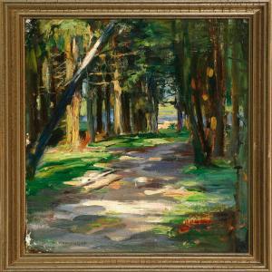 KLEMENTIEV Alexei Nikolaevich 1875-1946,Path in a spring forest,Bruun Rasmussen DK 2009-06-08