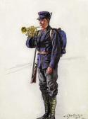 KLEMENZ Kaufmann Josef,Militär-Trompeter,1915,Zofingen CH 2016-06-02