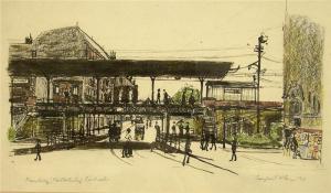 KLENE Bernhard 1870-1930,Hamburg,Hochbahnhof Landwehr,1911,Reiner Dannenberg DE 2010-03-19