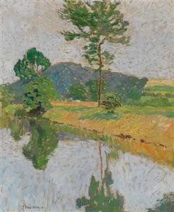 KLEPINSKI Johann 1872-1927,River Landscape,1912,Palais Dorotheum AT 2016-06-30