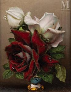 KLESTOVA Irene 1908-1989,Bouquet de roses aux perles d'eau,Millon & Associés FR 2023-05-31