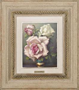 KLESTOVA Irene 1908-1989,Pink and white roses in an ornamental vase,Christie's GB 2011-11-29