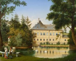KLIEBER Eduard 1803-1879,Chateau Laudon in Vienna,1842,im Kinsky Auktionshaus AT 2021-12-14