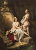 KLIEBER Eduard 1803-1879,Zwei badende Frauen an der Waldquelle,Palais Dorotheum AT 2017-04-11