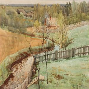 KLIMOV K 1900-1900,Russian spring landscape,Bruun Rasmussen DK 2014-12-01