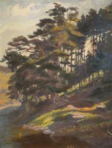 KLIMOVA Lucie 1884-1961,Trees by the Water,Palais Dorotheum AT 2017-03-11