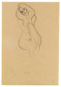 KLIMT Gustav 1862-1918,Seated female nude
 Sketch for
 This Arts,im Kinsky Auktionshaus 2007-11-20