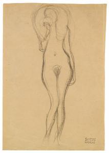 KLIMT Gustav 1862-1918,Standing female nude
 Sketch for
 Veritas,im Kinsky Auktionshaus 2007-11-20