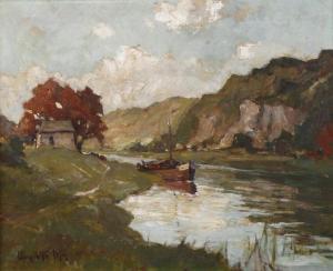 KLINGELHÖFFER HOFMANN Albert Hanns 1889-1966,Am Fluss,Mehlis DE 2020-11-17