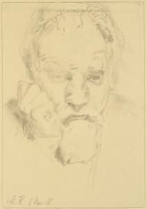 KLINGER Max 1857-1920,SELBSTBILDNIS (SELF-PORTRAIT),1918,Sotheby's GB 2014-05-22