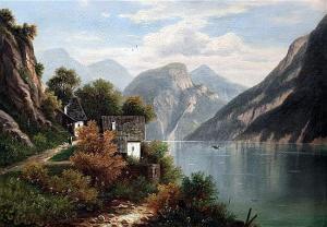 KLINGSBOGEL Hermann 1874-1943,Swiss lake scene,Gorringes GB 2015-06-25