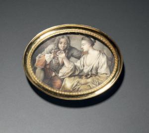 KLINGSTEDT Karl Gustav 1657-1734,Scène de galanterie : "L'enfilage de l'aiguill,Binoche et Giquello 2023-03-31