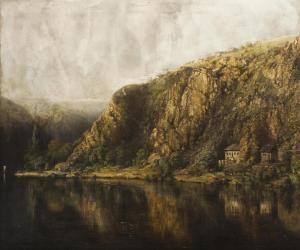 KLOCKLER Bedrich,Rocks above a River,1911,Palais Dorotheum AT 2014-05-24