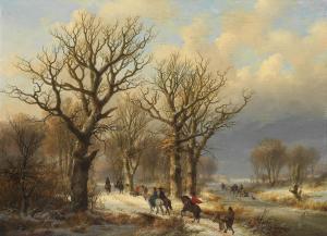 KLOMBECK Johann Bernard 1815-1893,Dutch winter scene,1864,Bonhams GB 2024-03-20