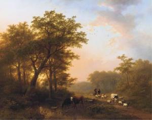 KLOMBECK Johann Bernard 1815-1893,Return of the cattle,Christie's GB 2004-02-03