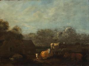 KLOMP Albert Jansz 1618-1688,A landscape with resting cattle,1681,Palais Dorotheum AT 2022-12-19