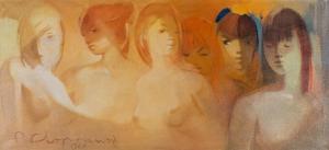 KLOPCANOVS Alexander 1912-1997,SIX WOMEN,1966,Stephan Welz ZA 2021-07-27