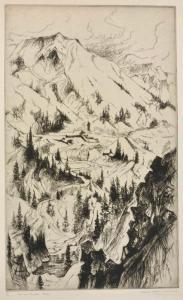 KLOSS Gene 1903-1996,Mine and Mountain Sketch,Altermann Gallery US 2012-08-11