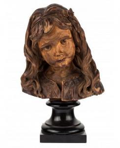 KLOTZ Hermann 1850-1932,Bust of a Young Girl,1896,Shapiro Auctions US 2018-03-07
