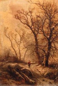 KLUYVER Pieter Lodeviik 1816-1900,A forest in winter,Christie's GB 1999-07-07