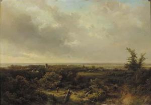 KLUYVER Pieter Lodeviik,A panoramic landscape, Haarlem in the distance,1868,Christie's 2000-04-18