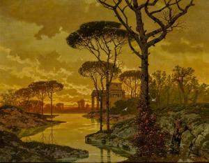 KNAB Ferdinand 1834-1902,Evening Landscape,1919,Sotheby's GB 2022-10-20