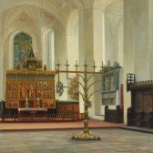 KNAEKKENBORG Georg 1880,Interior from Aarhus Cathedral,1926,Bruun Rasmussen DK 2013-04-22