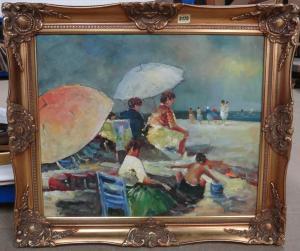 KNAFO Carole,Beach scene,20th century,Bellmans Fine Art Auctioneers GB 2020-09-15