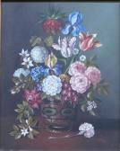 KNAPP F.O 1800-1800,bunter Blumenstrauß in der Vase,Georg Rehm DE 2021-07-15