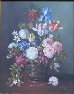 KNAPP F.O 1800-1800,bunter Blumenstrauß in der Vase,Georg Rehm DE 2021-07-15