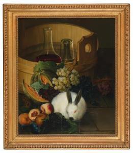 KNAPP Johann 1778-1833,Still life with grapes and a white hare,1810,Palais Dorotheum AT 2016-09-12