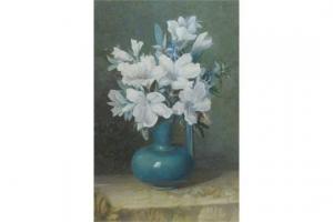 KNAPPING Helen,Still Life - Blue Vase of Flowers,1880,David Duggleby Limited GB 2015-06-08