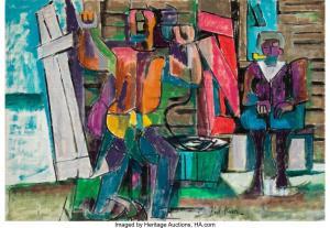 KNATHS Karl Otto 1891-1971,Fixing the Gear,1970,Heritage US 2023-11-21