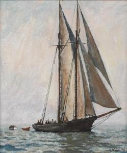 KNAUTH Arnold 1918-2017,Two Masted Ship,Weschler's US 2023-08-23
