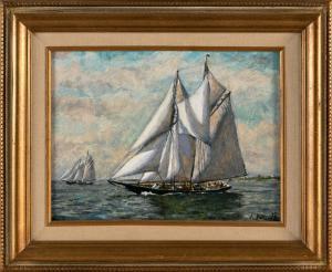 KNAUTH Arnold 1918-2017,Yacht off the coast,Eldred's US 2023-04-07